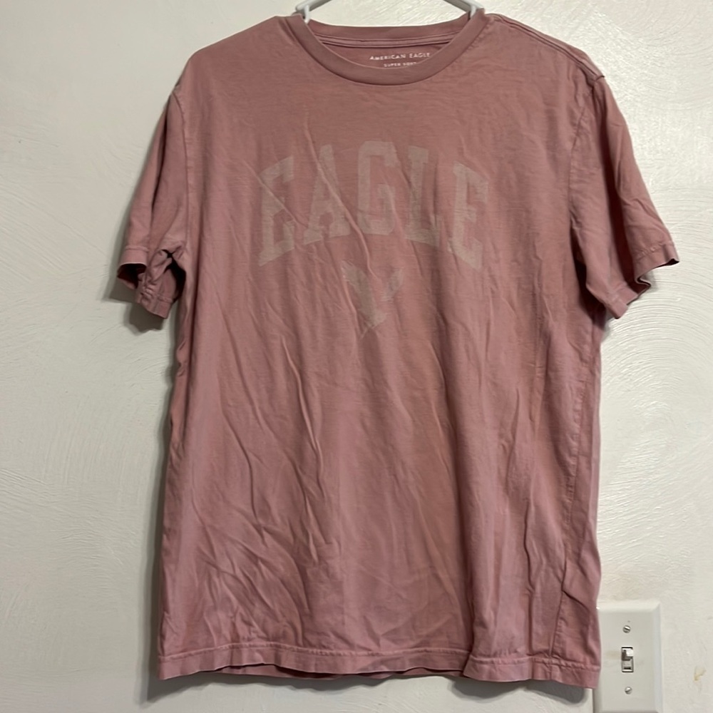 Pink American Eagle Distressed Small Adult T-shirt
